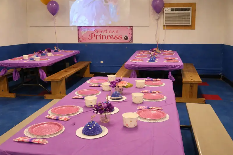 Private party room setup at Bouncing Fun Factory in Hewitt TX